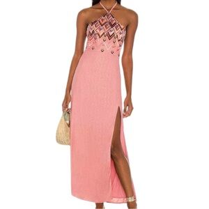 HOUSE OF HARLOW 1960 Marlena Embroidered Maxi Dress in Rosette